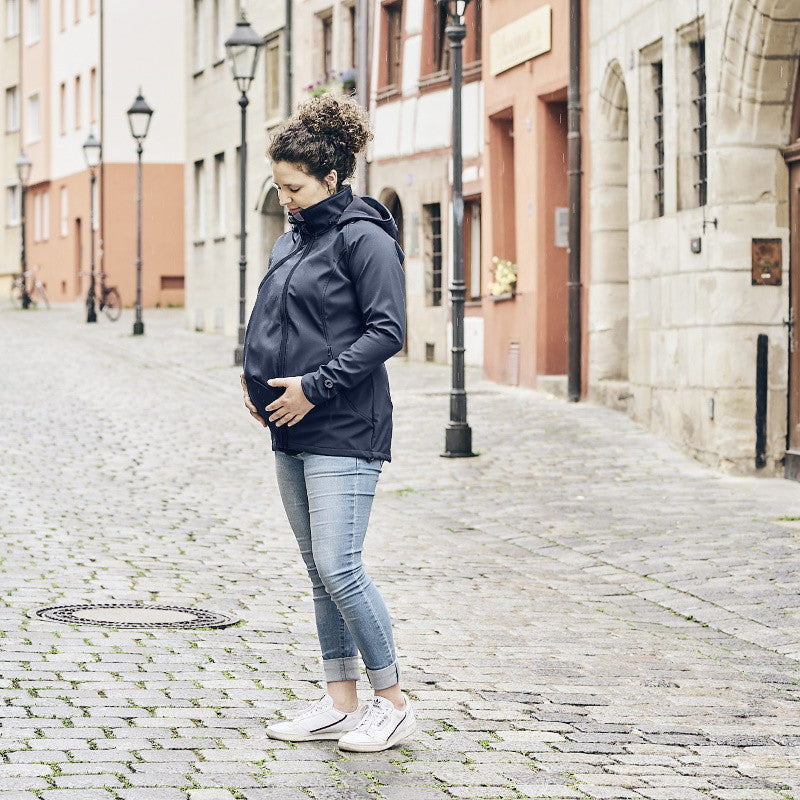 Mamalila Softshell Babytragejacke Allrounder - Navy